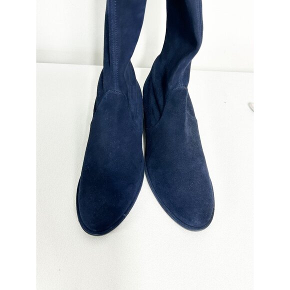 Stuart Weitzman Lowland Suede Over The Knee Boots in Blue - Sz 10M - Picture 6 of 14